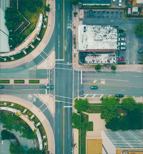 ariel view of location